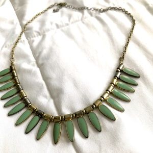 Gorgeous vintage brass/turquoise necklace